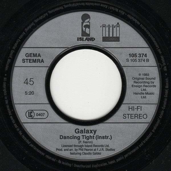Galaxy (4) : Dancing Tight (7",45 RPM,Single)