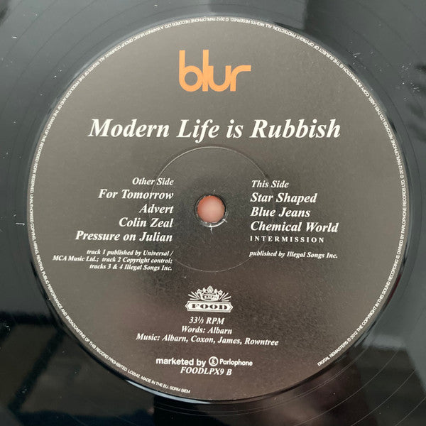 Blur : Modern Life Is Rubbish (LP,Album,Reissue)