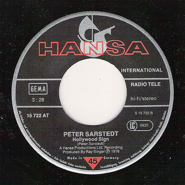 Peter Sarstedt : Beirut (7",Single,45 RPM)