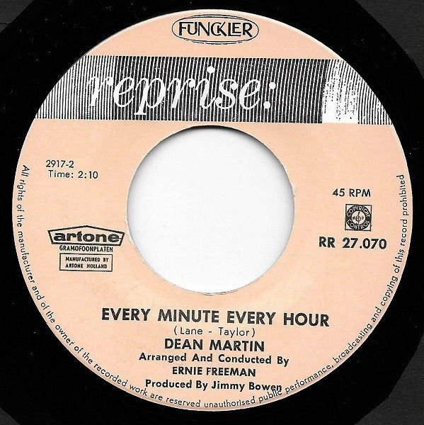 Dean Martin : The Door Is Still Open To My Heart / Every Minute Every Hour (7", Single)