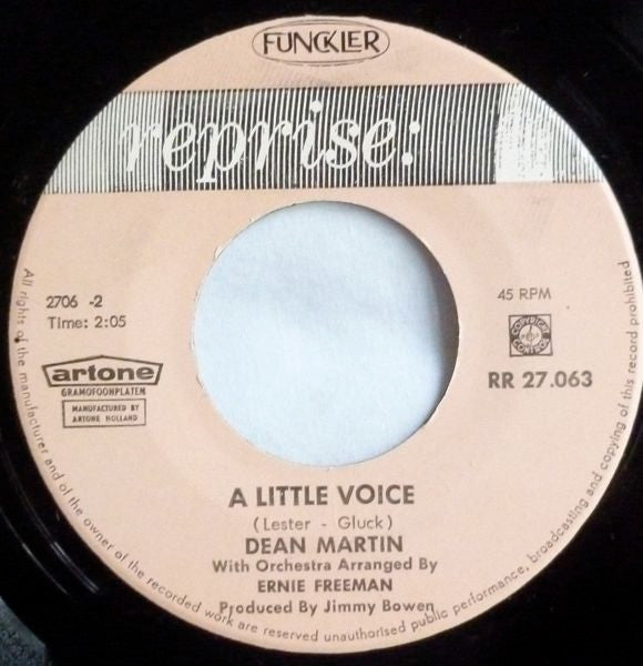 Dean Martin : Everybody Loves Somebody / A Little Voice (7",45 RPM,Single)