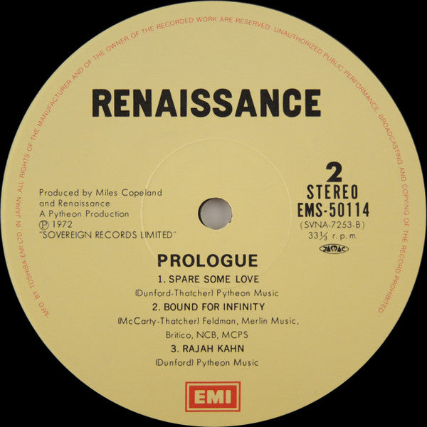 Renaissance (4) : Prologue (LP,Album,Reissue)