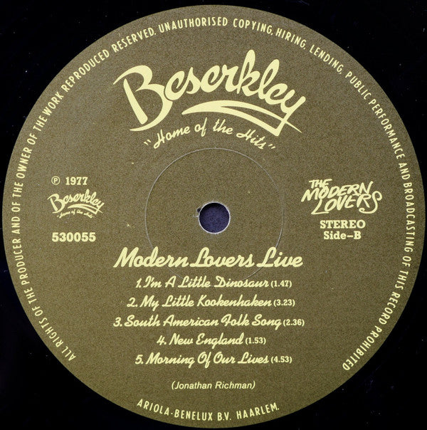 Jonathan Richman & The Modern Lovers : Live (LP,Album)