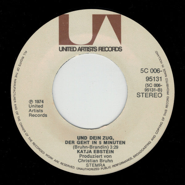 Katja Ebstein : Ein Indiojunge Aus Peru / Und Dein Zug, Der Geht In 5 Minuten (7",45 RPM)