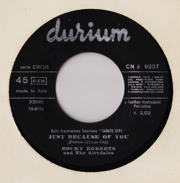 Rocky Roberts : Stasera Mi Butto (7",45 RPM)