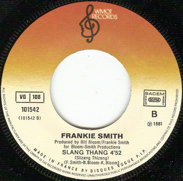 Frankie Smith : The Auction / Slang Thang (7",45 RPM,Single)