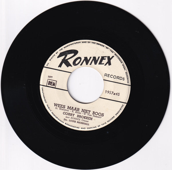 Corry Brokken, Ronnex Orchestra : Net Als Toen (7",45 RPM,Single)