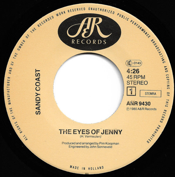 Sandy Coast : The Eyes Of Jenny (7",45 RPM,Single)