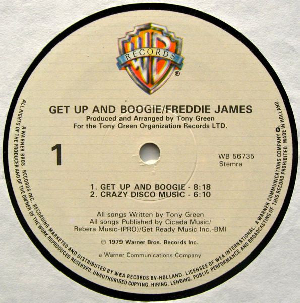 Freddie James : Get Up And Boogie (LP,Album)