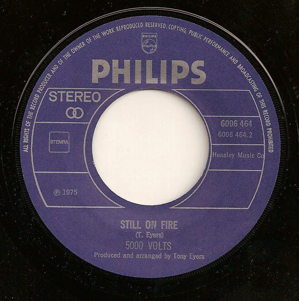 5000 Volts : I'm On Fire (7",45 RPM,Single)