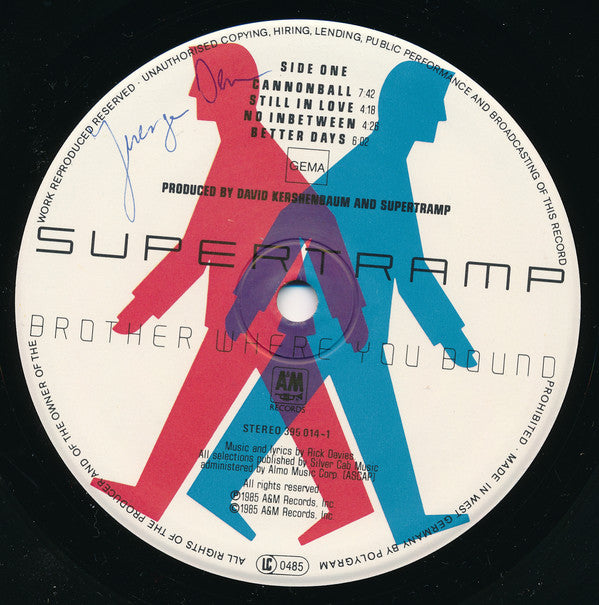 Supertramp : Brother Where You Bound (LP,Album,Stereo)