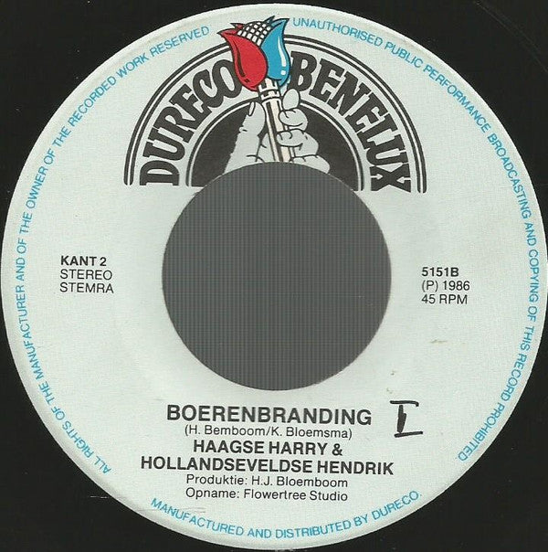 Haagse Harry En Hollandscheveldse Hendrik : Holland Rep (Nederlandse Versie Holiday Rap) (7",Single,45 RPM)