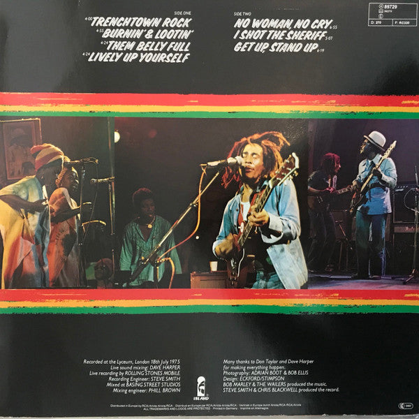 Bob Marley & The Wailers : Live! (LP,Album,Reissue,Stereo)