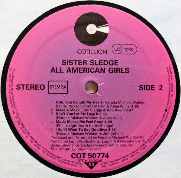 Sister Sledge : All American Girls (LP,Album)
