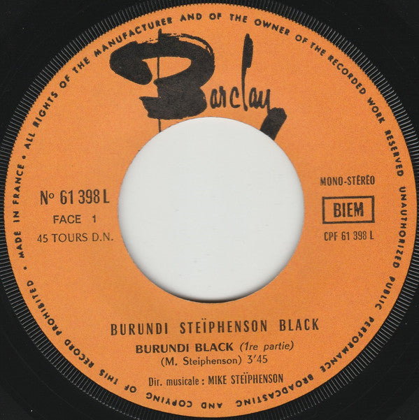 Burundi Black : Burundi Black (7",45 RPM,Single)