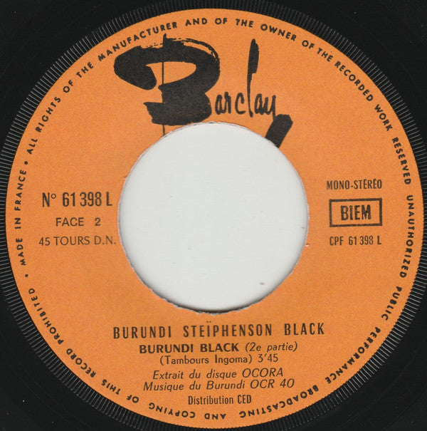 Burundi Black : Burundi Black (7",45 RPM,Single)