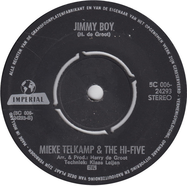 Mieke Telkamp en de Hi-Five (2) : Waarheen, Waarvoor... / Jimmy Boy (7",45 RPM,Single,Stereo)