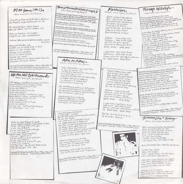 David Bowie : Scary Monsters (LP,Album,Stereo)