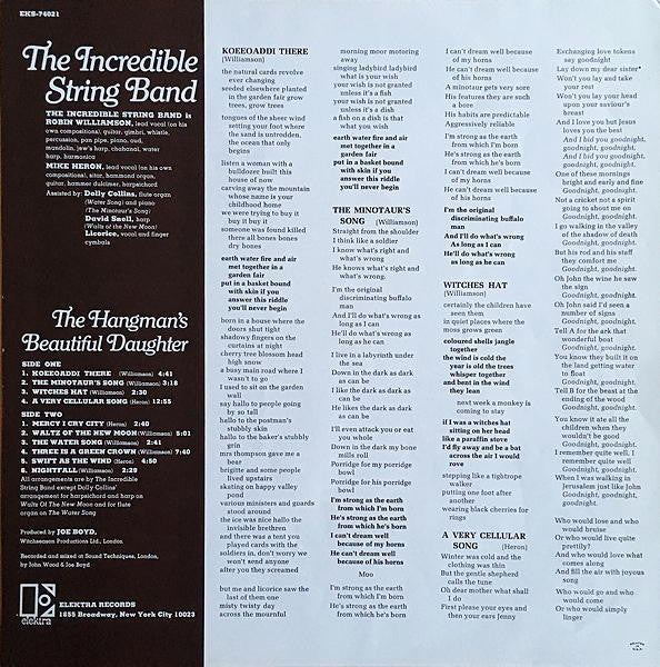 Incredible String Band, The : The Hangman's Beautiful Daughter (LP,Album,Repress)