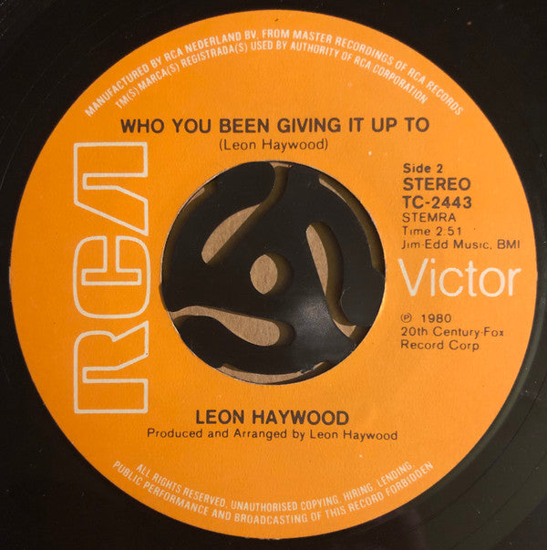 Leon Haywood : Don't Push It Don't Force It (7",Single,45 RPM)