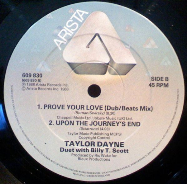 Taylor Dayne : Prove Your Love (Extended Remix) (12",45 RPM,Single)