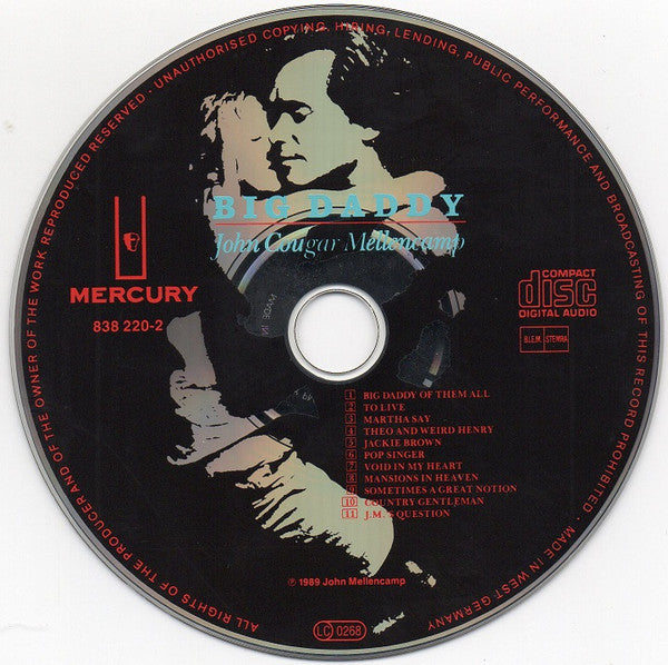 John Cougar Mellencamp : Big Daddy (Album,Reissue)