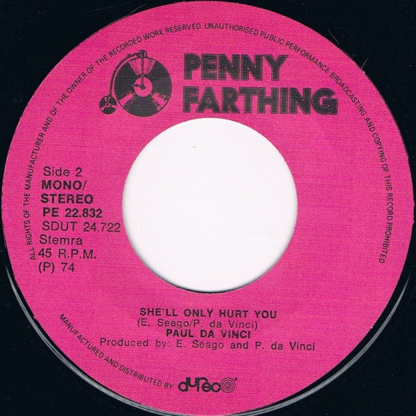 Paul Da Vinci : Your Baby Ain't Your Baby Anymore (7",45 RPM,Single)