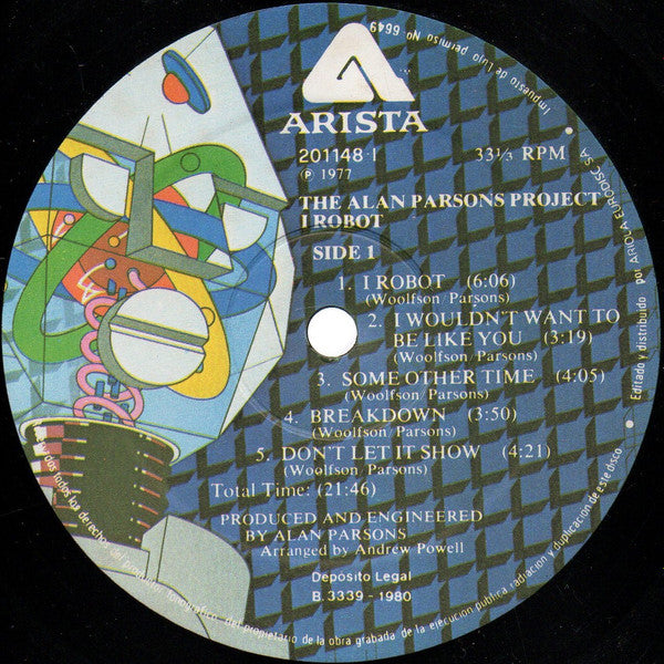 Alan Parsons Project, The : I Robot (LP,Album,Reissue)
