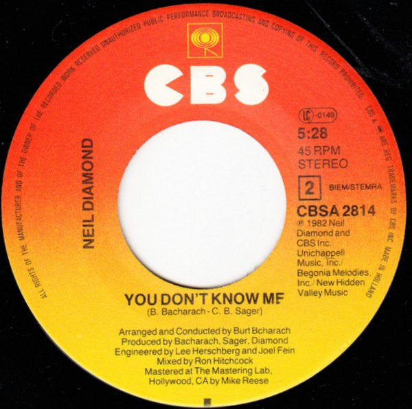 Neil Diamond : Heartlight (7",45 RPM,Single)