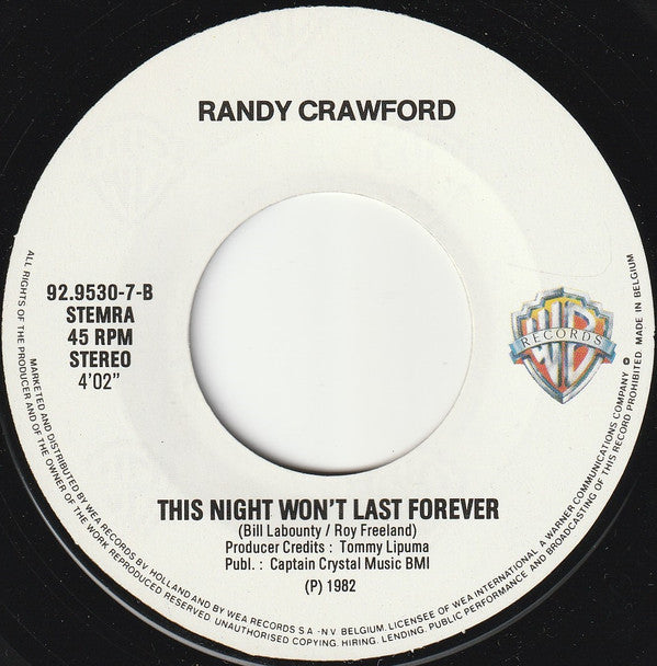 Randy Crawford : Nightline (7",45 RPM,Single,Stereo)