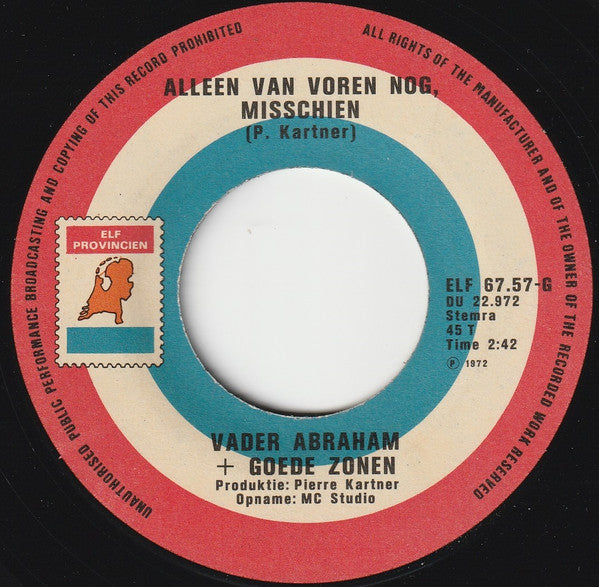 Vader Abraham En Zijn Goede Zonen : Vader Abraham (7",45 RPM,Single)