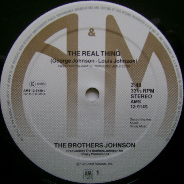 Brothers Johnson : The Real Thing (12",Maxi-Single,33 ⅓ RPM)