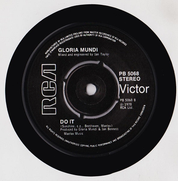 Gloria Mundi : Fight Back! (7",Single)