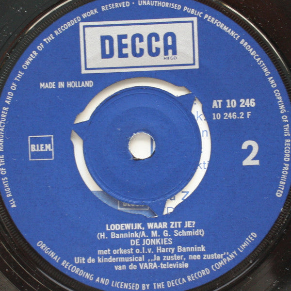 Hetty Blok En Leen Jongewaard : M'n Opa / Lodewijk, Waar Zit Je (7",45 RPM,Single)