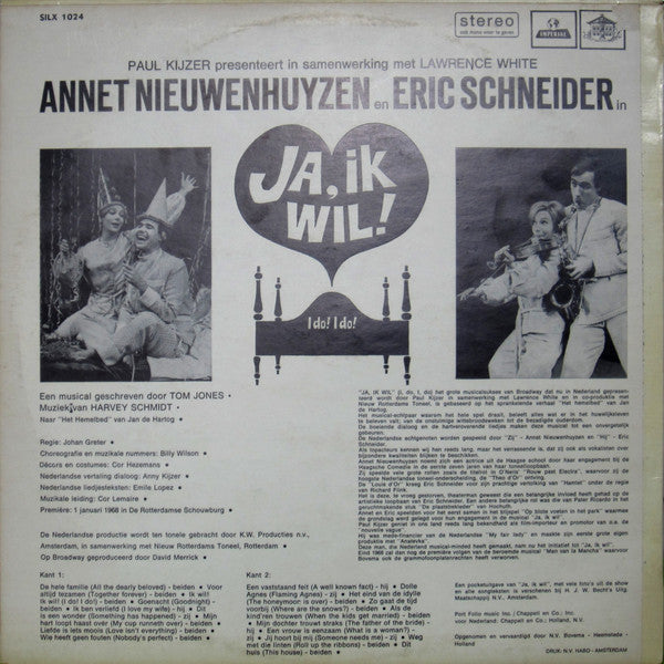 Annet Nieuwenhuyzen, Eric Schneider (4) : Ja, Ik Wil! (I Do! I Do!) (LP,Album,Stereo)