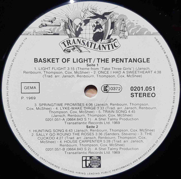 Pentangle : Basket Of Light (LP,Album)