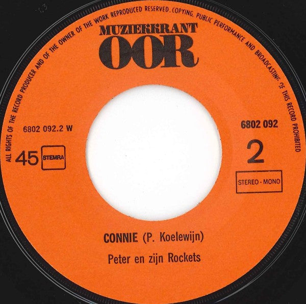 Peter Koelewijn & Zijn Rockets : Hela! / Connie (7",45 RPM,Single)