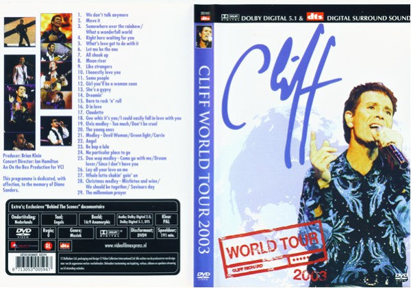 Cliff Richard : Cliff World Tour 2003 (DVD-Video,PAL)