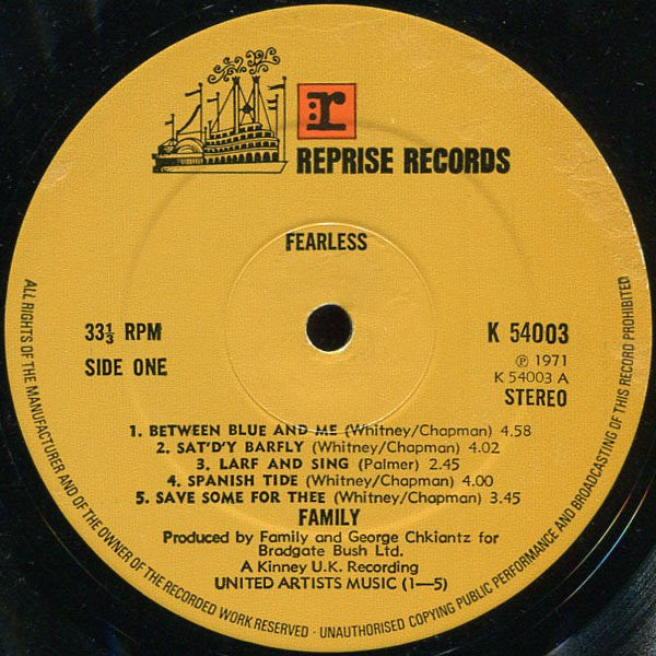 Family (6) : Fearless (LP,Album,Stereo)