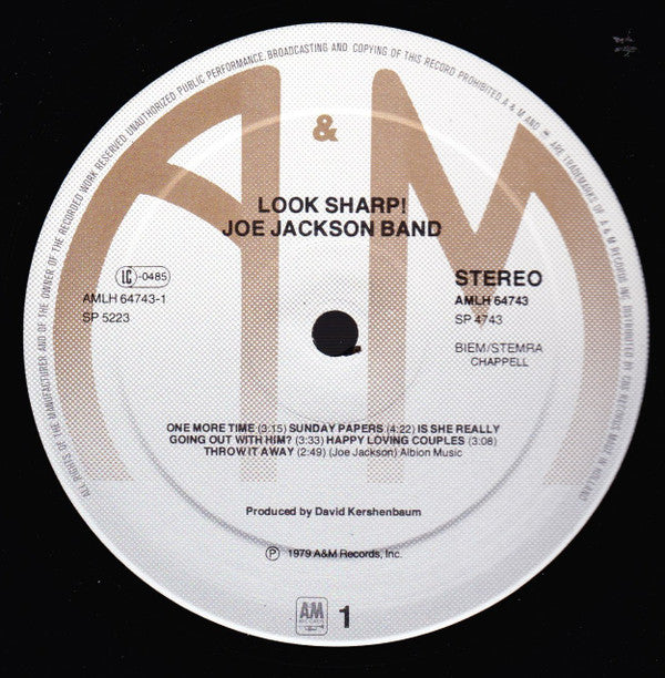 Joe Jackson : Look Sharp! (LP,Album,Reissue,Stereo)