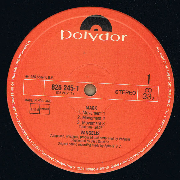 Vangelis : Mask (LP, Album)