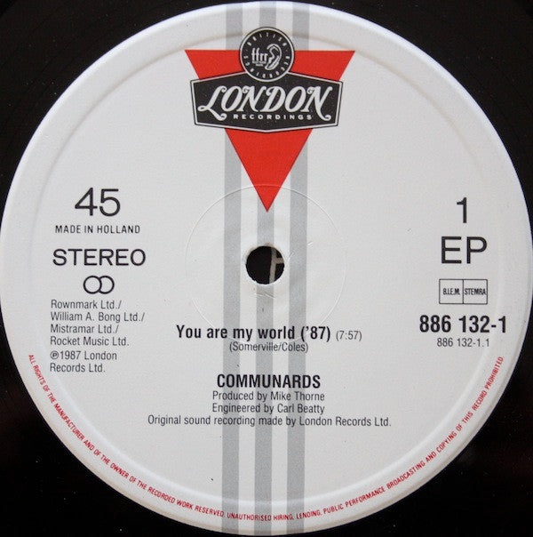 Communards, The : You Are My World (12",45 RPM,EP)