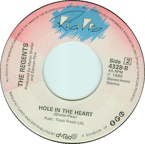 Regents, The : 7 Teen (7",Single,45 RPM)