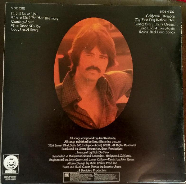 Jim Weatherly : The Songs Of Jim Weatherly (LP,Album)