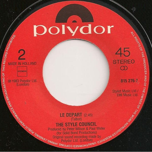 Style Council, The : Long Hot Summer (7",Single,45 RPM)