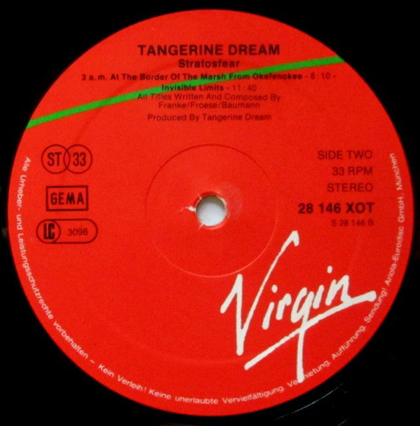 Tangerine Dream : Stratosfear (LP,Album,Reissue,Stereo)