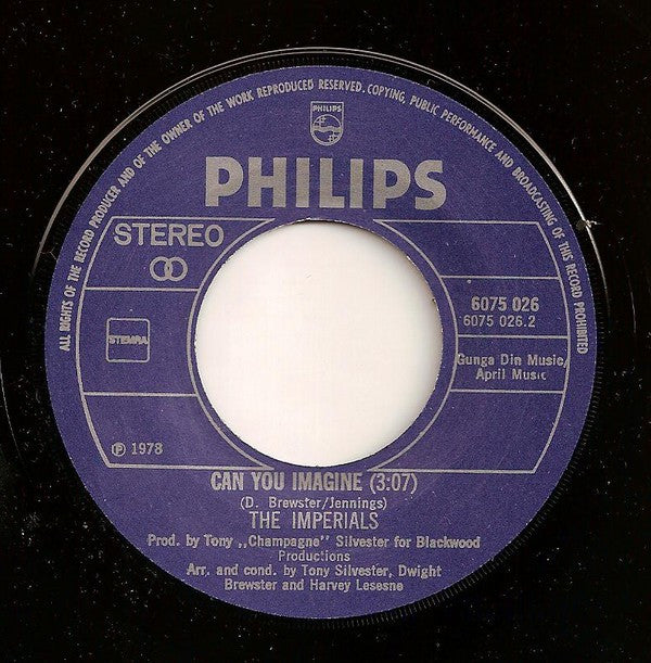 Imperials, The : Who's Gonna Love Me (7",Single,45 RPM)