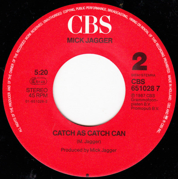 Mick Jagger : Let's Work (7",Single,45 RPM)