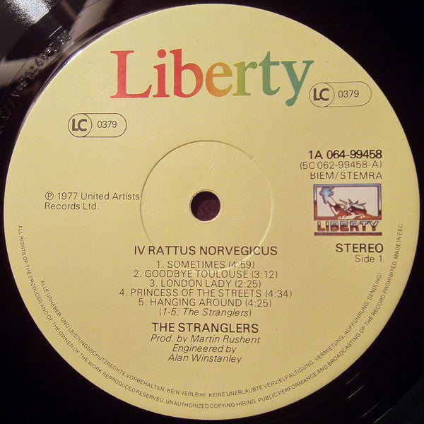 Stranglers, The : IV Rattus Norvegicus (LP,Album,Reissue,Repress)