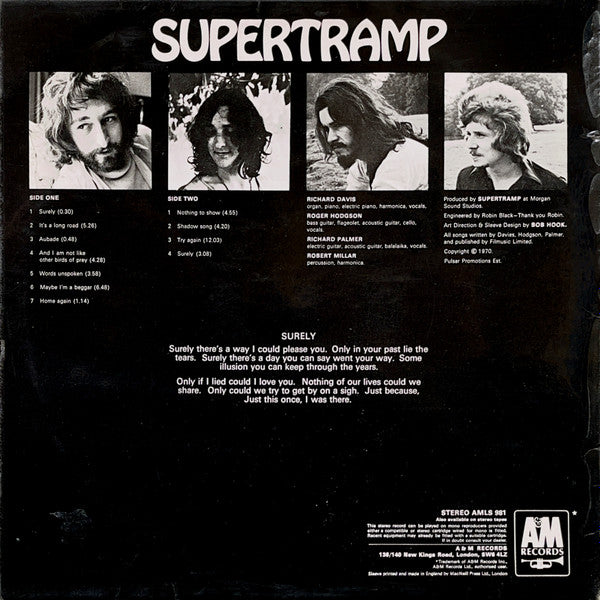 Supertramp : Supertramp (LP,Album,Reissue,Stereo)